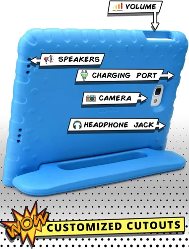 Vista 6 de Cooper Dynamo - Funda protectora resistente para Samsung Tab A 10.1 (2016) T580 T585 solo Funda a prueba de niños con soporte, asa, protector