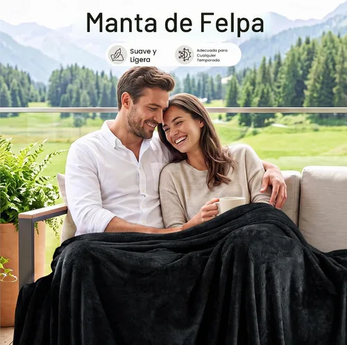 Vista 2 de Utopia Bedding Manta de forro polar negro, tamaño individual, ligera, mullida, suave, antiestática de microfibra (60 x 80 pulgadas)