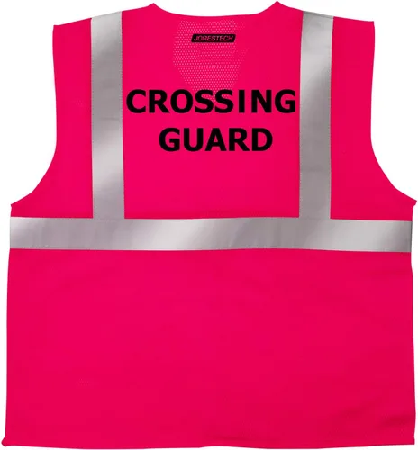 Vista 10 de JORESTECH Chaleco de seguridad reflectante de alta visibilidad con estampado de transferencia de calor personalizada (rosa)