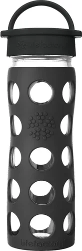 Vista 13 de Lifefactory Botella de agua de vidrio sin BPA de 12 onzas con tapa clásica y funda protectora de silicona, Marigold Protective Silicone Sleeve