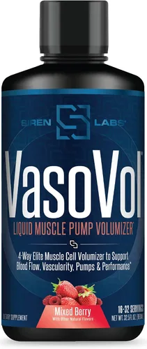 Vista 9 de SIRENLABS Vaso-VOL - Volumizador líquido de bomba muscular con sulfato de agmatina, preentrenamiento para hombres para llevar tus entrenamientos al