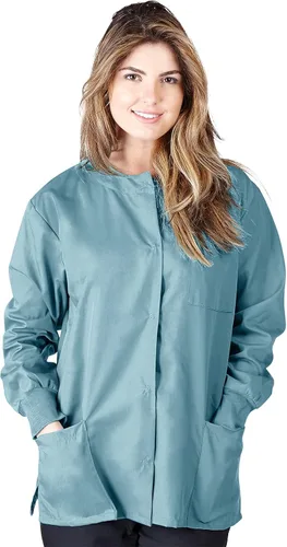 Vista 13 de Natural Uniforms - Chaqueta de Scrub para Calentamiento Negro