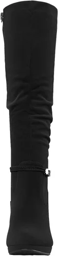 Vista 4 de DREAM PAIRS - Botas de tacón alto con plataforma, a la rodilla, para mujer