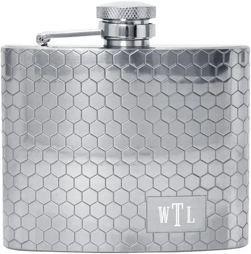 Vista 6 de Gifts Infinity - Petaca de acero inoxidable de 8 onzas, personalizable para padrino de bodas y dama de honor, grabada, Plateado