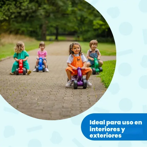 Vista 4 de Careplay Juguete 2 en 1 para cachorros para empujar, uso en interiores y Azul