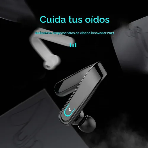 Vista 5 de Uigsas Auriculares Bluetooth, auriculares inalámbricos Bluetooth manos libres con micrófono auriculares 15 horas de trabajo para teléfonos celulares