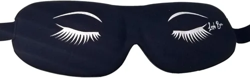 Vista 7 de Máscara de ojos para dormir contorneada 3D opaca suave cubierta de ojos con correa ajustable. Máscara de bloqueo de luz con contorno profundo que