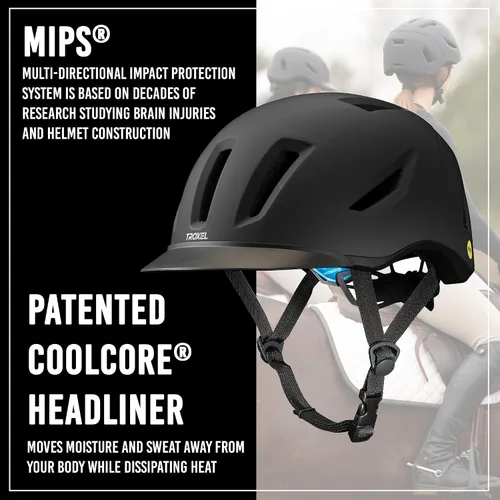 Vista 3 de Troxel Terrain MIPS Cooling Horse Riding Helmet, Low-Profile, Micro-Adjustable Design, Horseback Riding Gear