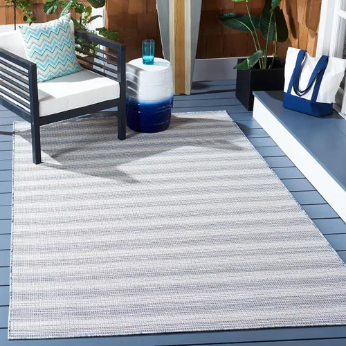 Vista 34 de SAFAVIEH Hampton Collection - Alfombra lavable para exteriores de 2 x 9 pies, color marfil y gris, no desprende pelusa y fácil de limpiar, ideal