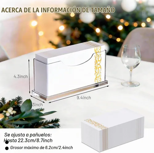 Vista 4 de Servilletero para toallas de invitados para baño, transparente, impermeable, vertical, desechable, servilletas, bandeja para toalla de mano, bandeja