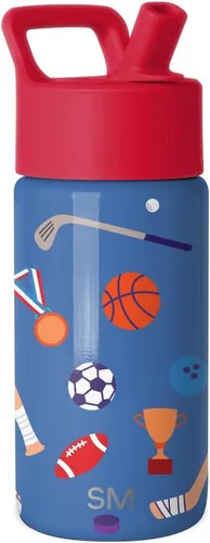 Vista 47 de Simple Modern - Botella de agua para niños y vaso para niños pequeños, 14 onzas, lazos Insulated Stainless Steel Toddler Water Bottle, Kids