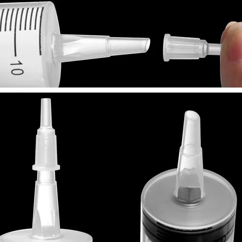Vista 4 de Paquete de 2 jeringas grandes de 3.4 fl oz/cc, jeringas líquidas de plástico selladas individualmente con medición para laboratorios científicos