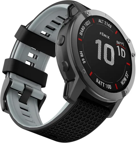 Vista 11 de OVERSTEP Correas de ajuste rápido de 0.866 in para Garmin Fenix 5/Fenix 6/Fenix 7, correa de repuesto de silicona suave compatible con Garmin