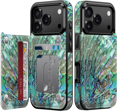 Vista 365 de LETO para iPhone 15 Pro Funda tipo cartera - Tapa tipo folio con patada - Diseños de moda - Tarjetero - Funda protectora para mujeres y niñas - 6.1
