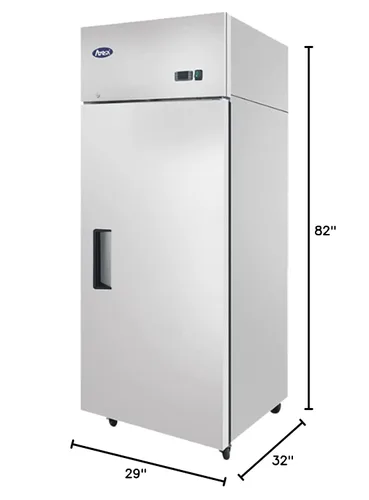 Vista 5 de Atosa USA MBF8004GR Refrigerador, vertical, 28.7 pulgadas, plateado