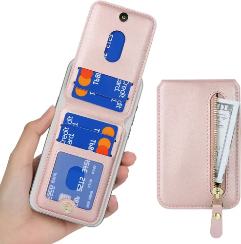 Vista 5 de Cavor Compatible con Apple Magsafe Wallet con soporte ajustable, cartera magnética para iPhone 17/16 Pro Max/15/14 Plus/13/12 Magsafe - Tarjetero