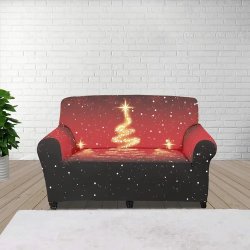 Vista 86 de Boatee Fundas de sofá de 1 pieza con diseño de copo de nieve azul, fundas elásticas para sofá, 1 cojín, protección de muebles, decoración para sala