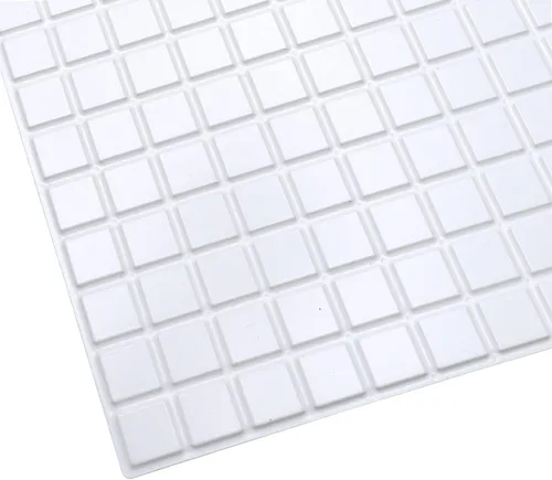 Vista 4 de Dundee Deco GRAZPG7112 Panel de pared 3D de PVC de mosaico sintético blanco, 3.1 pies x 1.6 pies (37.8 in x 18.9 in), decoración de paneles de pared