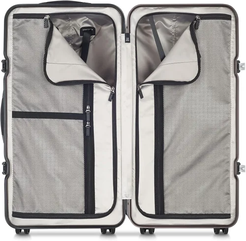 Vista 4 de DELSEY Paris Peugeot Voyages - Maleta rígida con ruedas giratorias, BLANCO BRILLO, Peugeot Equipaje rígido Voyages con ruedas giratorias