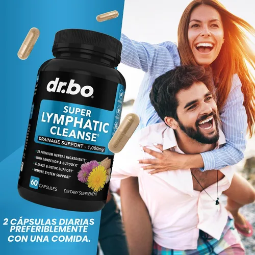 Vista 7 de Suplementos de Drenaje Linfático en Píldoras - Apoyo Linfático Limpieza Total Herbal Productos Echinacea, Jengibre, Diente de León, Raíz Roja