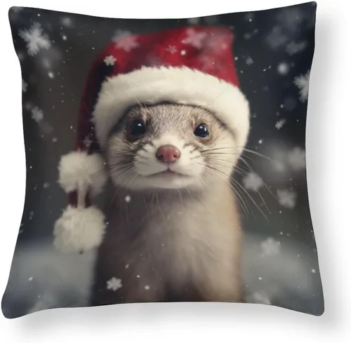 Vista 14 de Fundas de almohada de satén, fundas de almohada con sombrero de Papá Noel, fundas de almohada para amantes de los delfines, almohadas con cremallera
