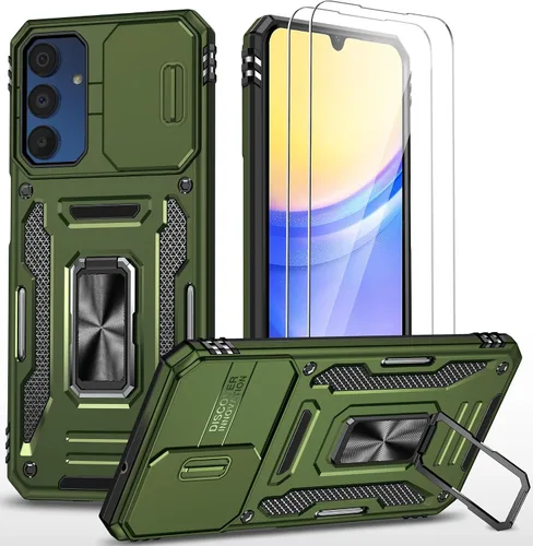 Vista 10 de Funda para teléfono Samsung Galaxy A15 5G, [protección contra caídas de grado militar de 15 pies]