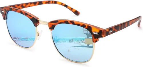 Vista 23 de Pro Acme Gafas de sol polarizadas semi sin montura con protección UV 400 para mujeres y hombres