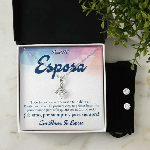 Vista 2 de Regalos Para Mi Esposa - Cadenas De Plata 925 Para Mujer, Cosas Personalizadas Para Parejas, Medallas De Oro 14k Para Mujer, Detalles Por San