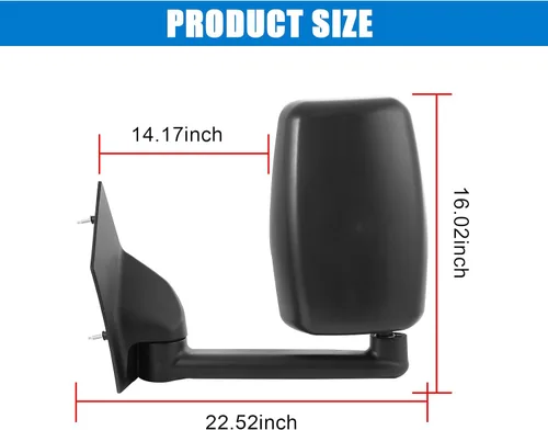 Vista 7 de JDMSPEED Espejo retrovisor lateral izquierdo del conductor compatible con Chevy Express GMC Savana 1500/2500/3500 2003-2019 con ajuste manual