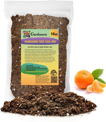 Vista 11 de Mezcla para macetas elaborada por expertos para árboles de mandarina. La mezcla de tierra de Gardenera es la clave para una cosecha abundante