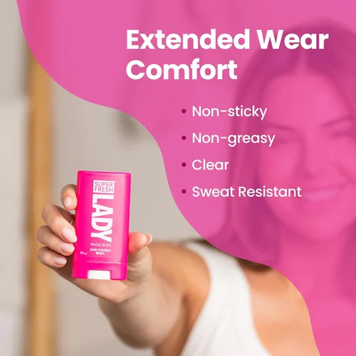 Vista 7 de Lady Parts - Barra antirozaduras y fricción que evita las rozaduras de la piel y la irritación, bálsamo suave sin perfume con aloe para muslos