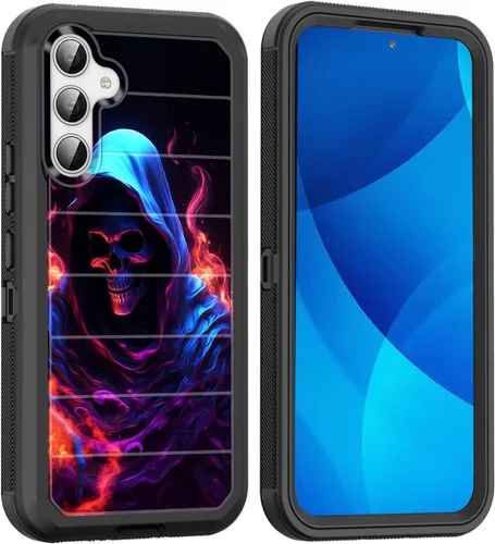 Vista 68 de Funda para Galaxy A15 5G, cuerpo completo, protección contra caídas, a prueba de polvo, resistente de 3 capas, militar, resistente, duradera
