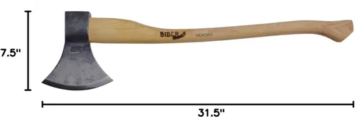 Vista 5 de Biber Muller Castor-Hacha Broad Broad Broad 56.44 oz,5.65 Pound– Línea Classic-S – Mango de nogal americano – Forjado a mano en Austria- 7019,16