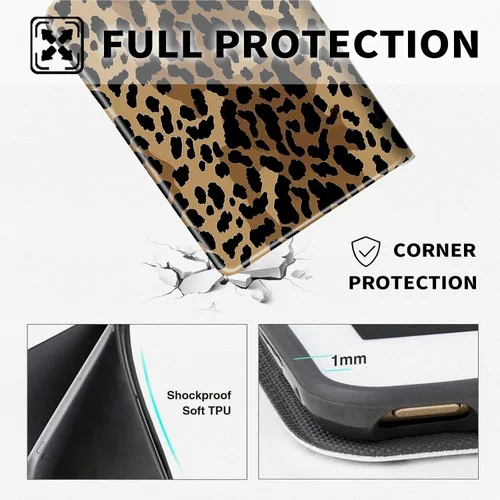 Vista 13 de Funda para tablet Kinlde Fire HD 10 (11ª generación 2021) Fire HD 10 Plus 2021, delgada, de piel sintética, con función atril, función atril