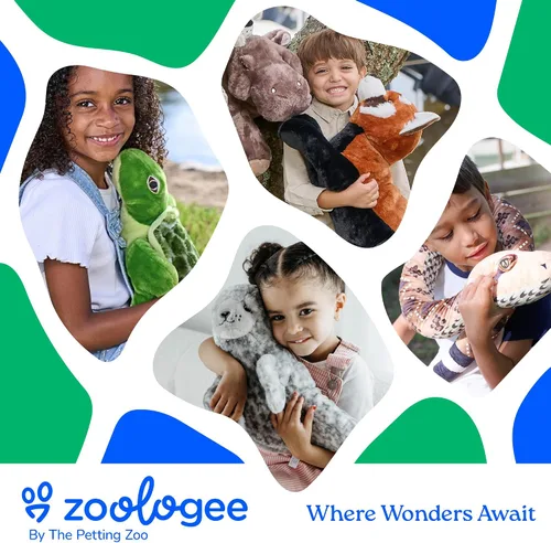 Vista 7 de The Petting Zoo Peluche de cocodrilo, regalos para niños, animales de vida silvestre Earth Keeperz, juguete de peluche de cocodrilo verde Zoologee