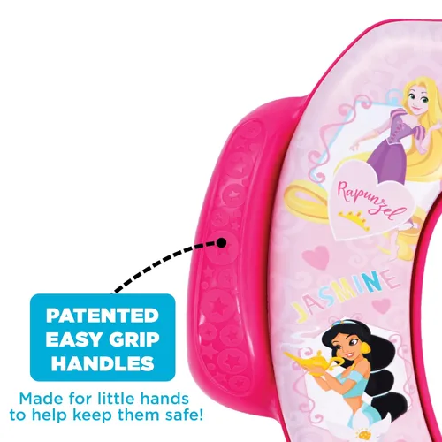 Vista 3 de Disney Princess "Loving Life" - Asiento suave para orinal y asiento de entrenamiento para ir al baño, cojín suave, entrenamiento para ir al baño