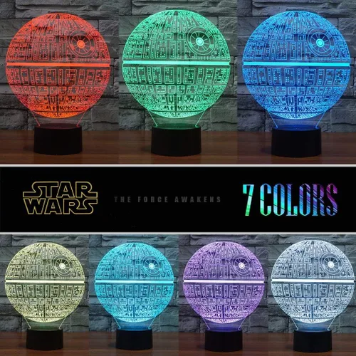 Vista 2 de Manco 3 patrones de 16 colores 3D luz nocturna regalos de cumpleaños para fans