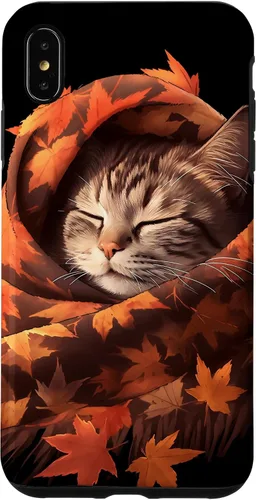 Vista 10 de Funda para iPhone 13 American Shorthair Cat Kitten Autumn Fall Leaves Case