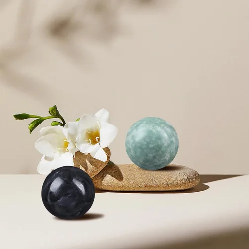 Vista 6 de MAGICLULU Bolas de Baoding sólidas, bolas de masaje para ejercicio de salud chino, bolas de masaje de piedra de mármol, bolas de baoding