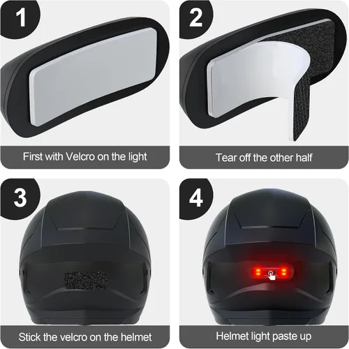 Vista 8 de JAGASOL DOT - Cascos ligeros de cara completa para motocicleta y bicicleta de calle con casco JAGASOL y luz trasera LED