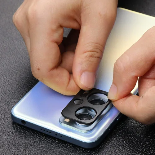 Vista 5 de Ibywind Protector de pantalla para Xiaomi Poco X4 GT 5G, 2 unidades, vidrio templado de dureza 9H y protector de lente de cámara, con marco