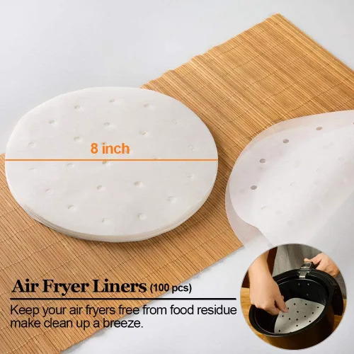 Vista 5 de Accesorios para freidora de aire de 8 pulgadas con libro de recetas de cocina, compatible con freidora de aire y olla a presión de 5.3 cuartos