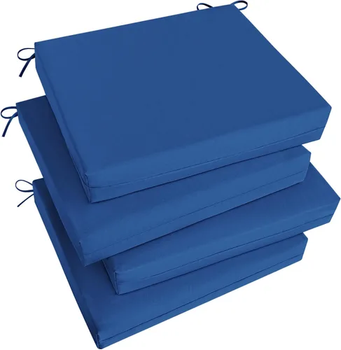 Vista 24 de Basic Beyond Juego de 4 cojines para sillas de exterior, cojines de exterior para muebles de patio, cojines resistentes al agua para sillas de patio