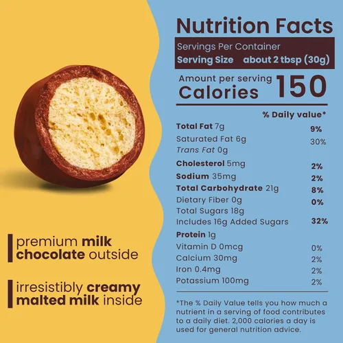 Vista 2 de Nutic Bolas de leche malteadas cubiertas de chocolate con leche gourmet – 1 libra de caramelo a granel para Navidad, vacaciones y noches de cine