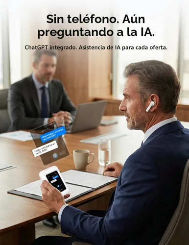 Vista 6 de ANFIER Auriculares de traducción A8 con ChatGPT integrado, no necesita Blanco