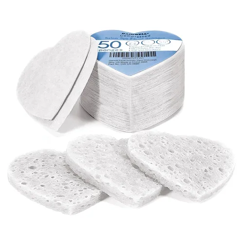 Vista 20 de GAINWELL Bride to Be Gifts - Esponja facial comprimida de 50 unidades, limpieza facial diaria y exfoliante, esponjas cosméticas de spa 100% Rosa
