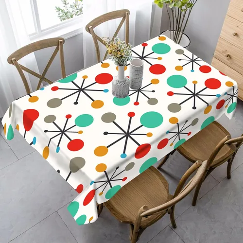 Vista 16 de Mantel azteca, diseño geométrico tribal, decoración rústica de nativos americanos, estilo suroeste, impermeable, lavable, para decoración de cocina