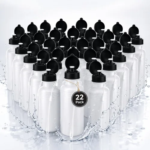 Vista 9 de 4E's Novelty Botellas de agua deportivas a granel (paquete de 12) de 18 onzas, botella de agua de plástico reutilizable para niños, sin BPA, regalos