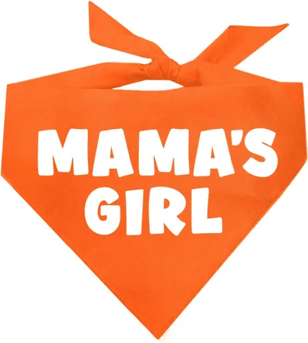 Vista 12 de Mama's Girl - Bandana para perro 100% algodón para mamá Día de San Valentín Sesión de fotos Negro, XS (949)