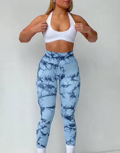 Vista 2 de A AGROSTE Leggings de entrenamiento para mujer, sin costuras, levantamiento de glúteos, pantalones de yoga de cintura alta, mallas cómodas